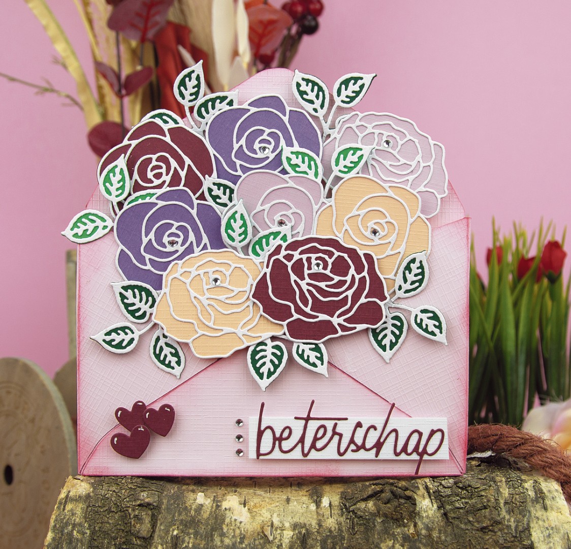 Dies - Amy Design - Roses Are Red - Buil-up Rose