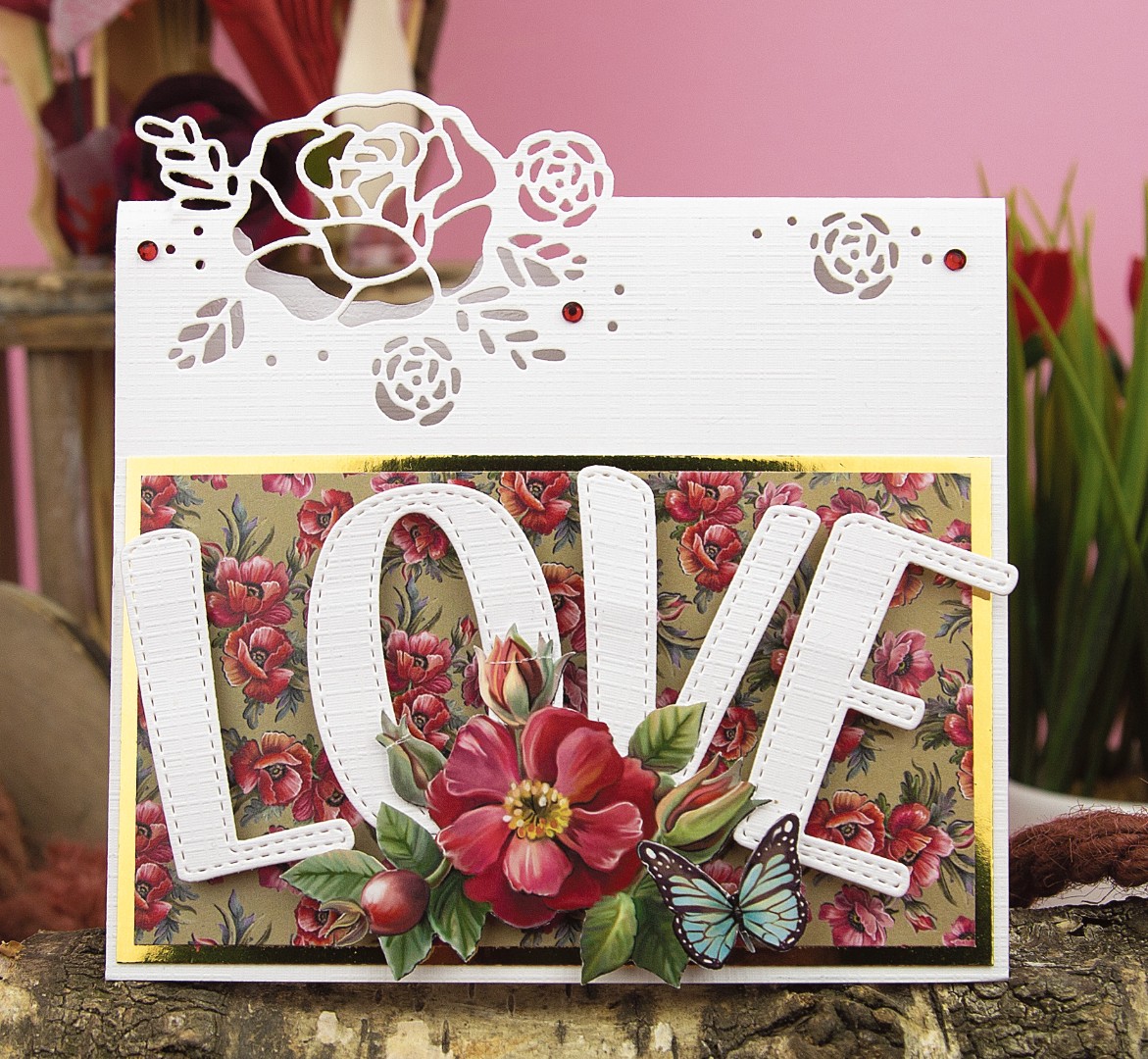 Dies - Amy Design - Roses Are Red - Fun Folded Rose