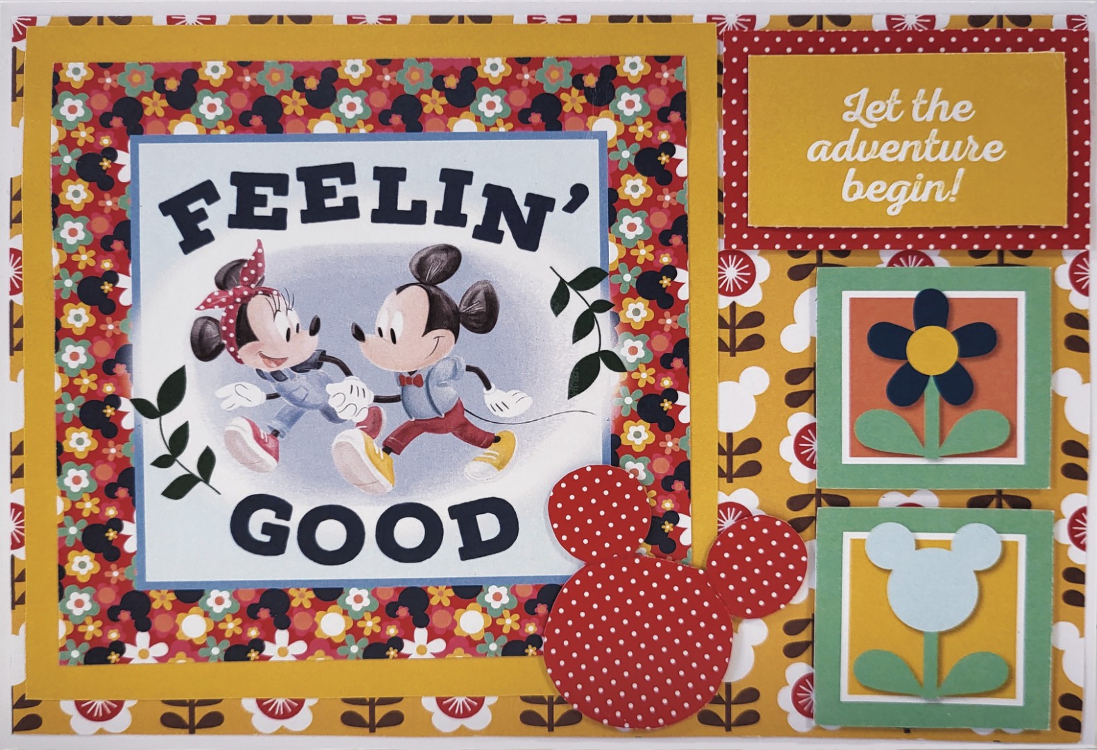 Mickey and Minnie Mouse - Card Making Kit - Makes 8 Cards Kit
