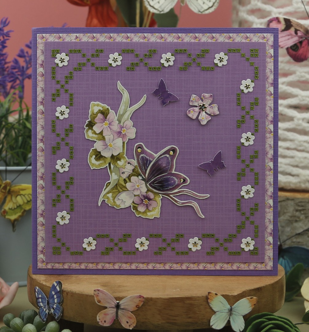 3D Push Out - Precious Marieke - Beautiful Butterfly - Pink