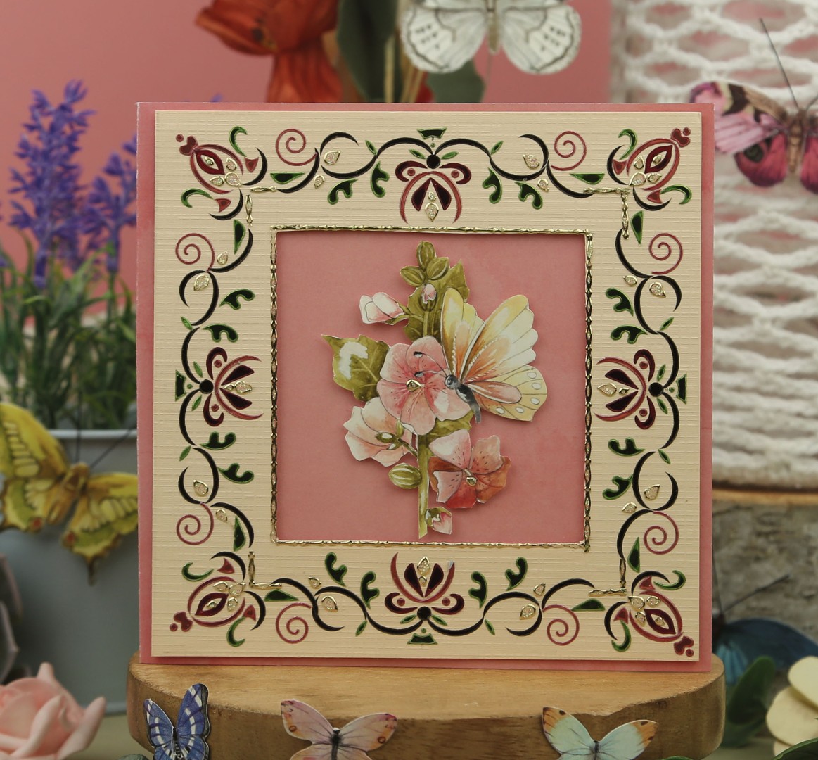 3D Cutting Sheet - Precious Marieke - Beautiful Butterfly - Red