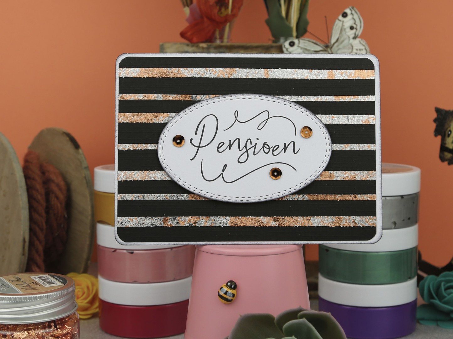 Card Deco Essentials - Metallic Flakes - Copper