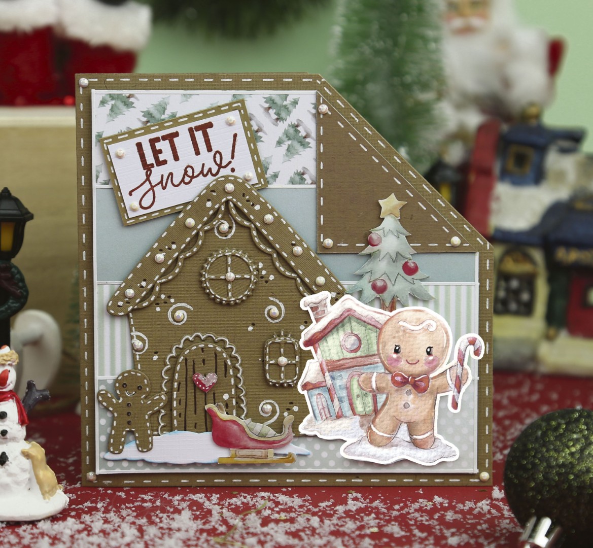 3D Push-Out - Yvonne Creations - Christmas Scenery - Gingerbread