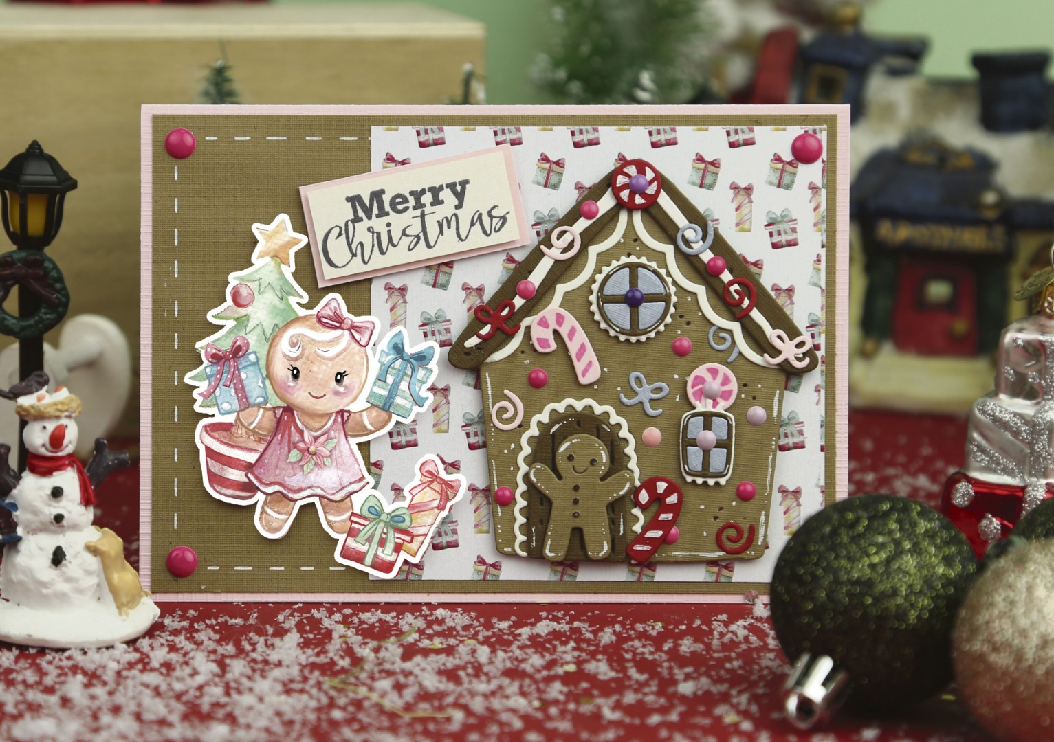 3D Push-Out - Yvonne Creations - Christmas Scenery - Gingerbread