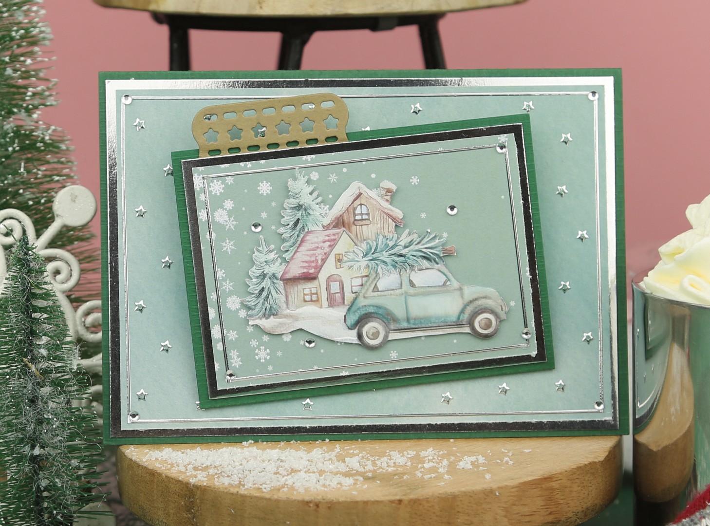 3D Cutting Sheet - Yvonne Creations - World of Christmas - Christmas Cars
