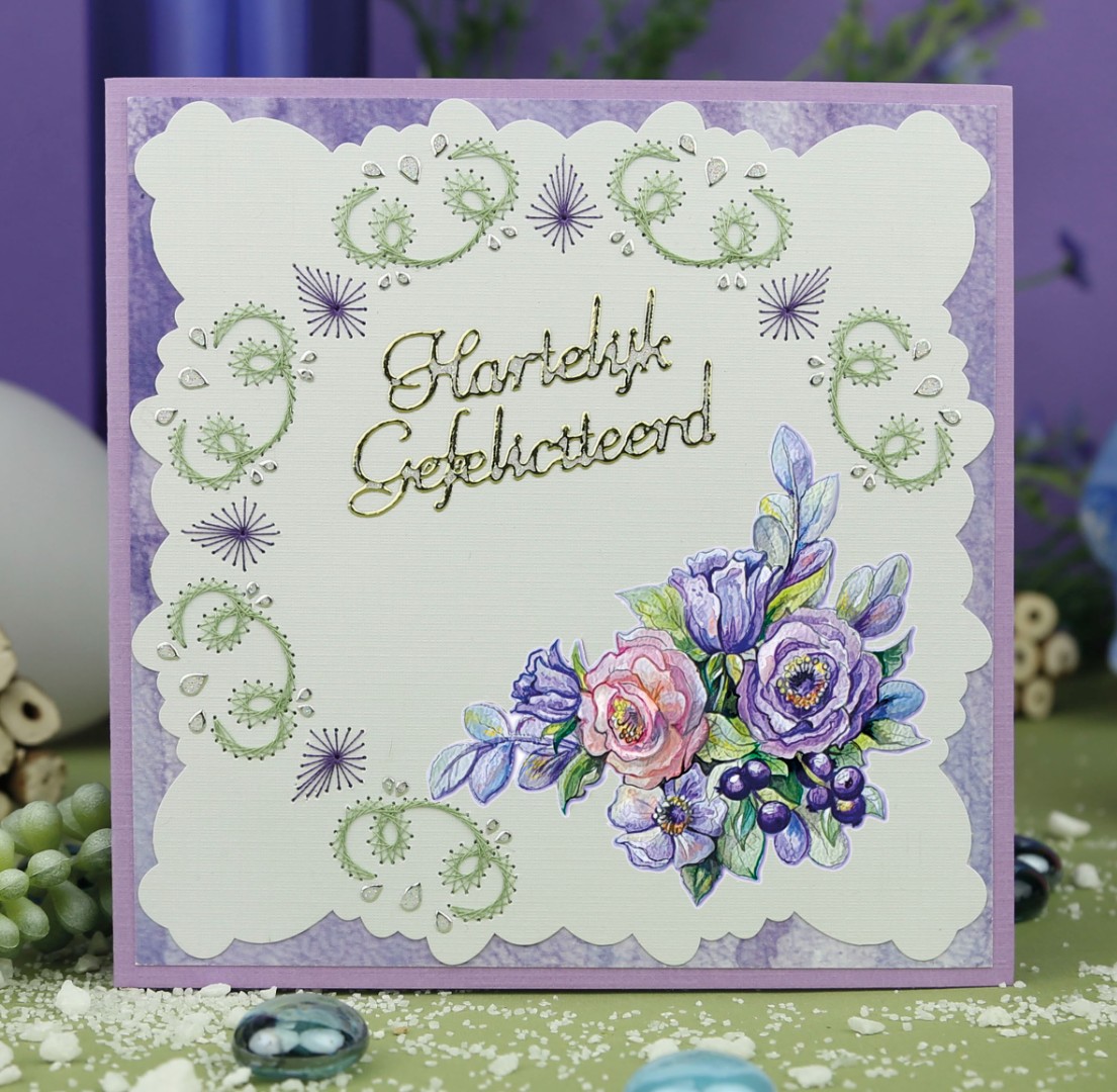 3D Push Out - Yvonne Creations - Very Purple - Blueberries