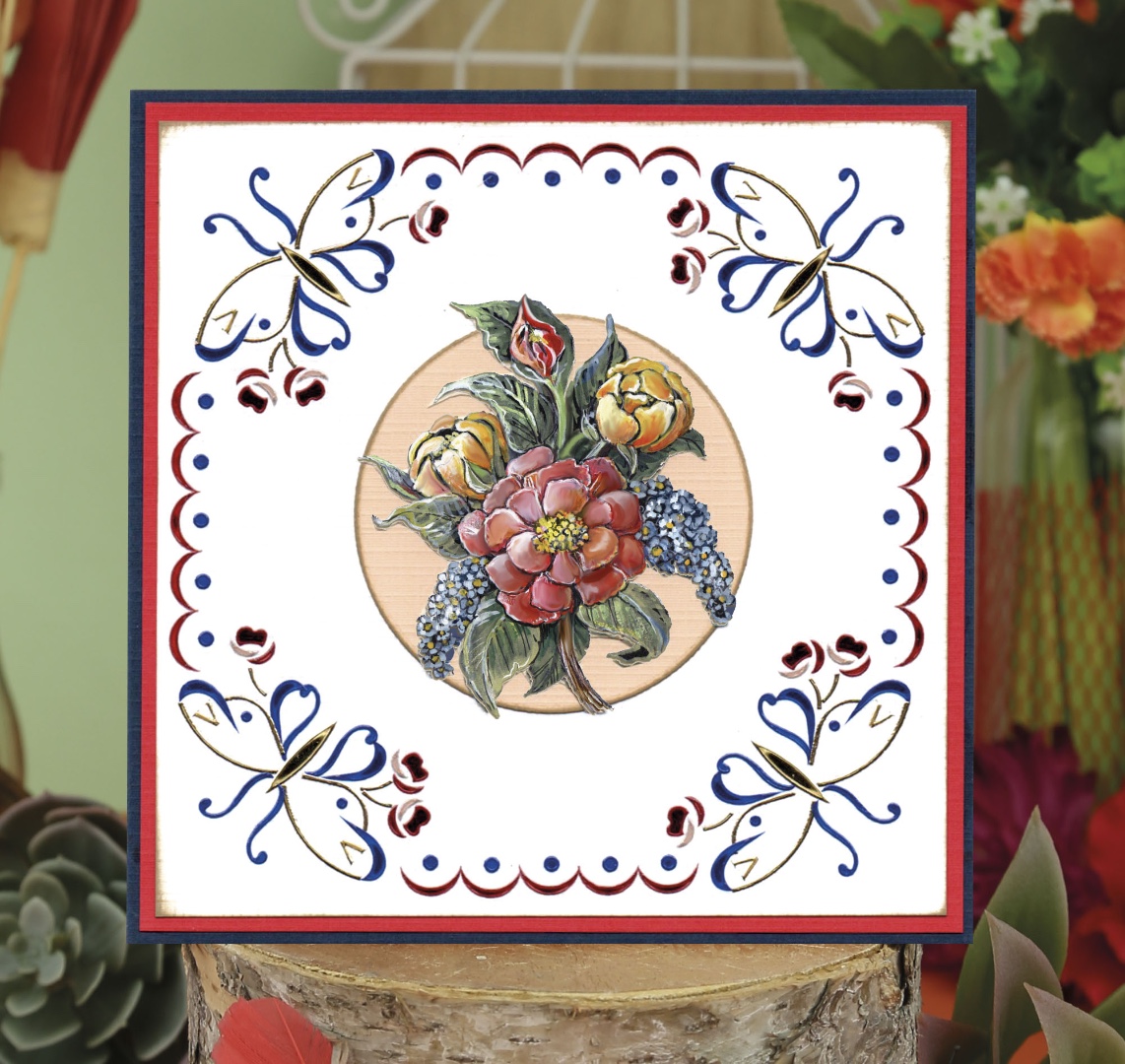 3D Push Out - Amy Design - Botanical Garden - Red Protea
