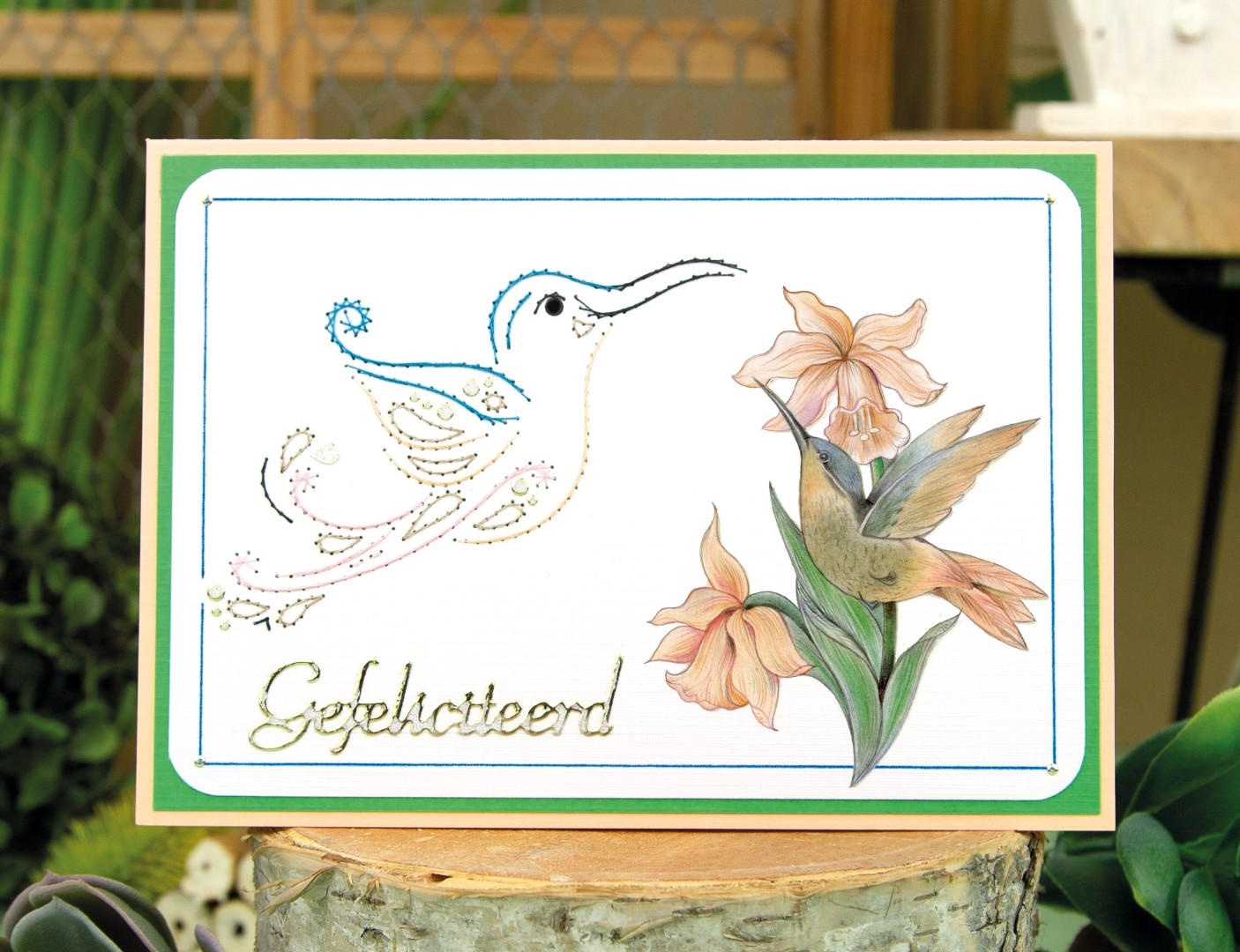 3D Push Out - Jeanine's Art - Vintage Birds - Wooden Bird House