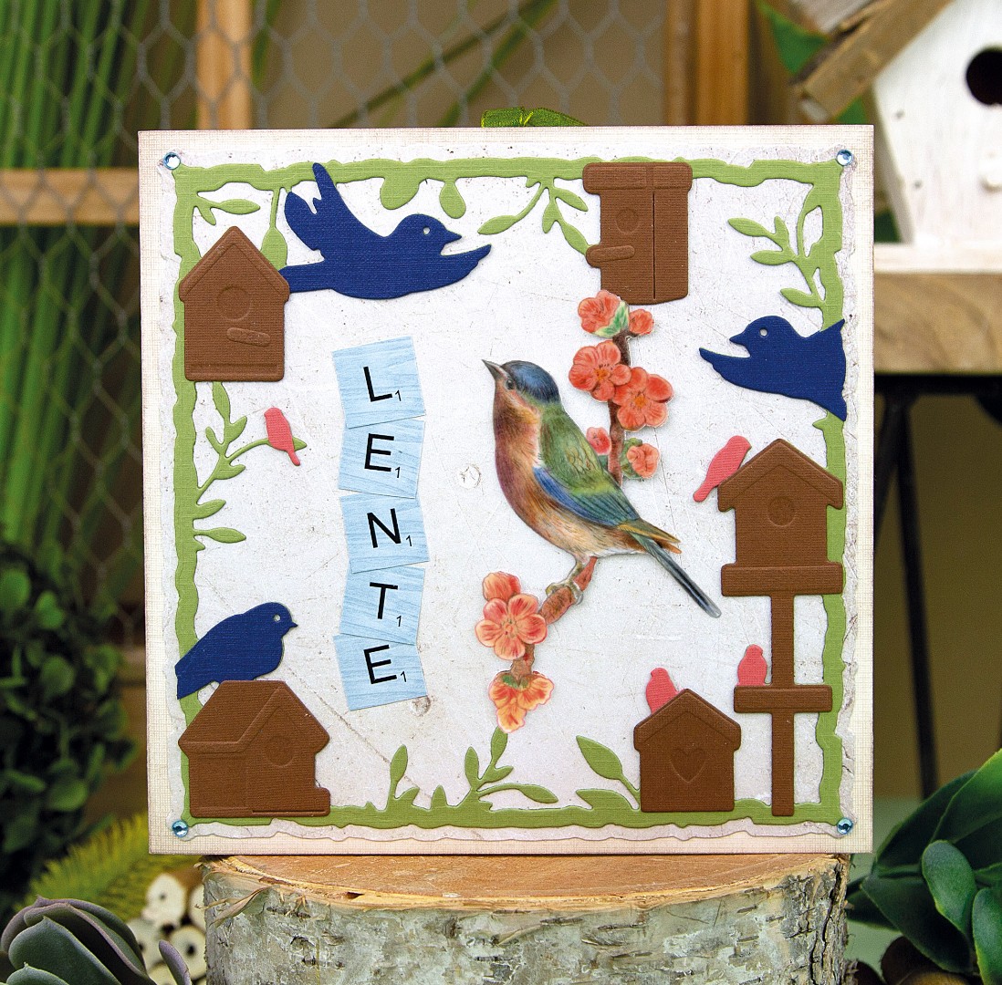 Dies - Jeanine's Art - Vintage Birds - Birdhouse Frame