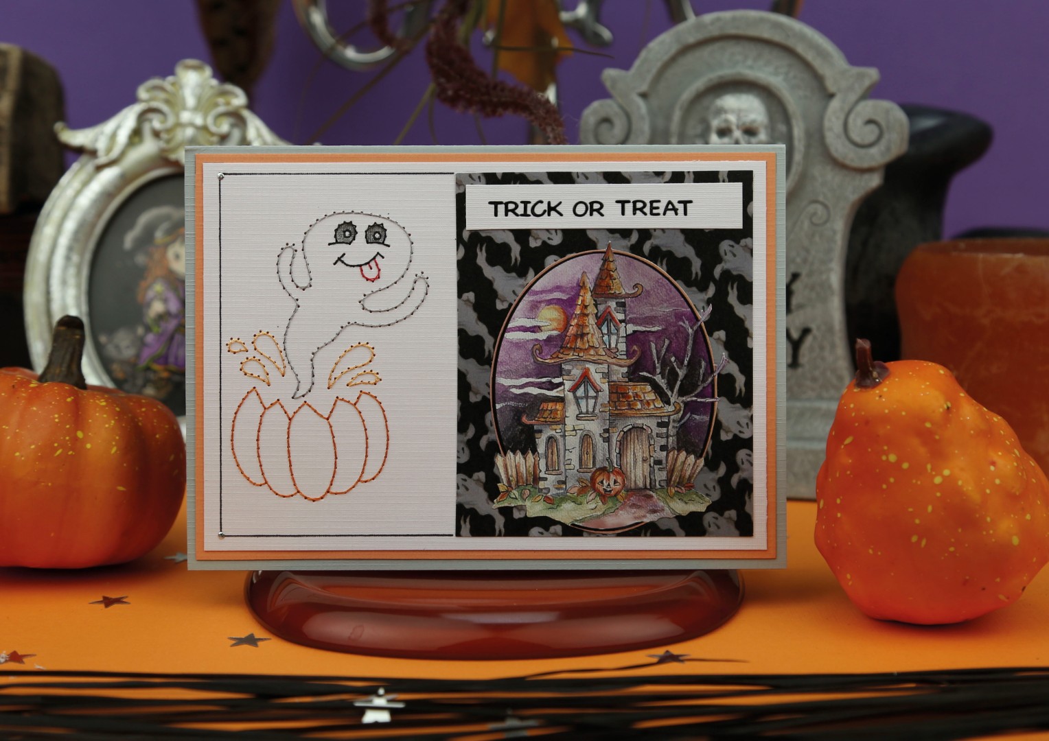3D Push-Out - Yvonne Creations - Trick or Treat - Halloween Witch