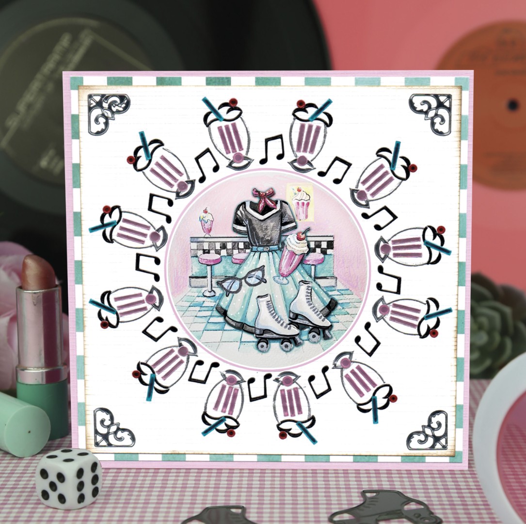 3D Cutting Sheet - Yvonne Creations - Back to the fifties - Drive-In
