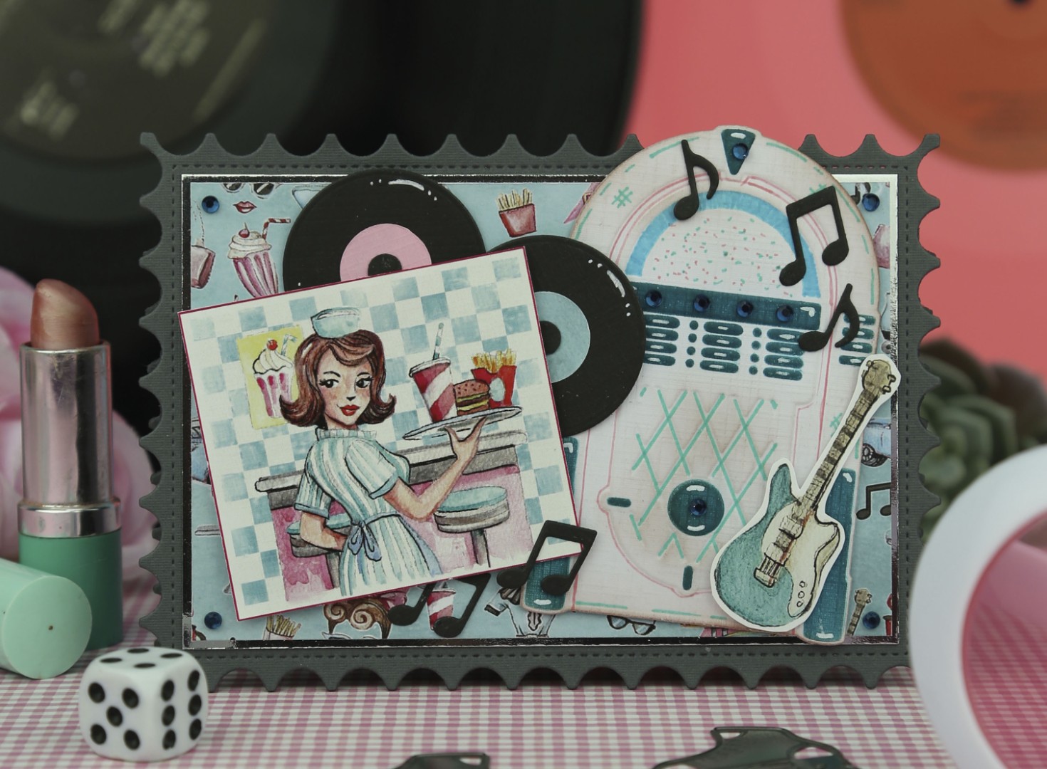 3D Cutting Sheet - Yvonne Creations - Back to the fifties - Burgers