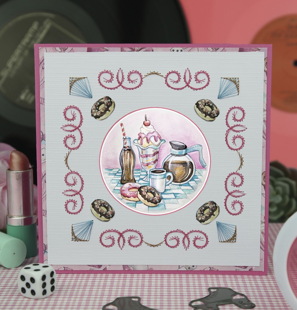 3D Cutting Sheet - Yvonne Creations - Back to the fifties - Burgers