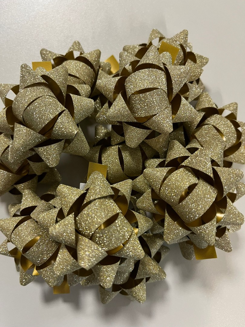 glitterstrikjes 5 cm goud glitterstrikjes 5 cm goud