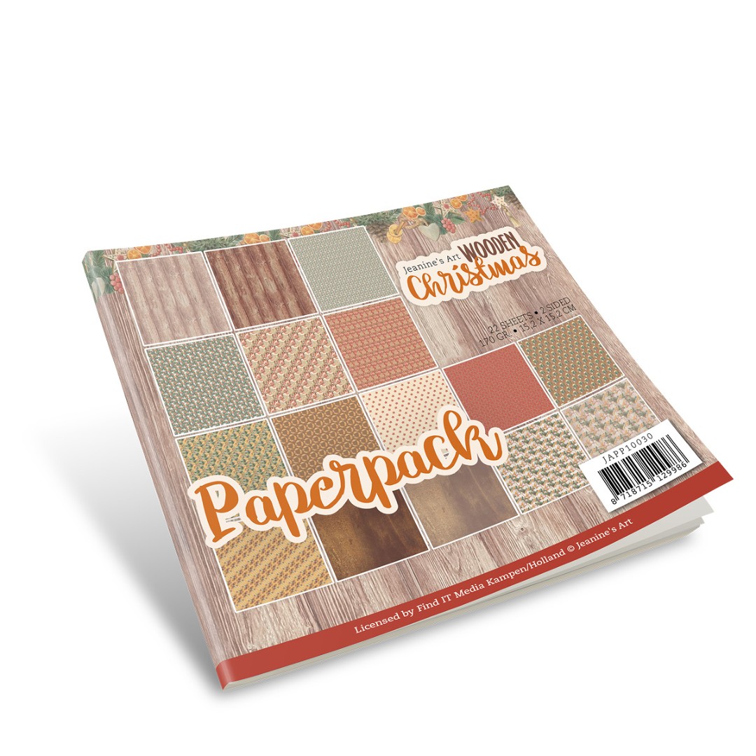 Paperpack - Jeanine's Art - wooden Christmas Paperpack - Jeanine's Art - wooden Christmas