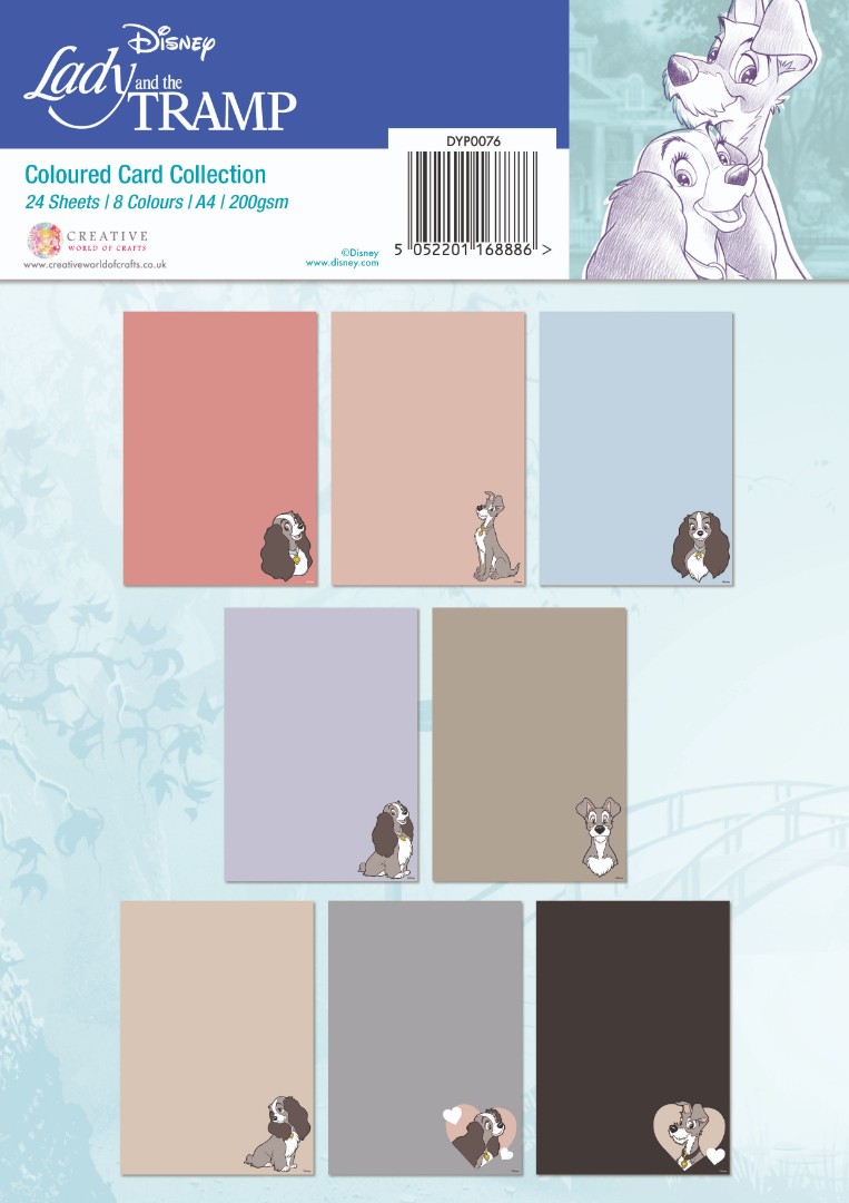 Lady and The Tramp - Coloured Card A4 Pack