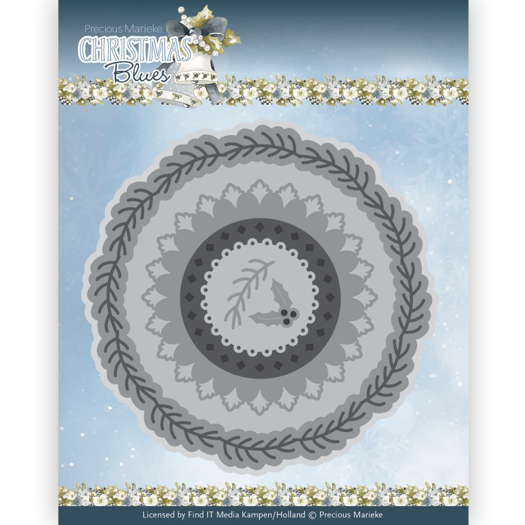 Dies - Precious Marieke - Christmas Blues - Holly Circle Dies - Precious Marieke - Christmas Blues - Holly Circle