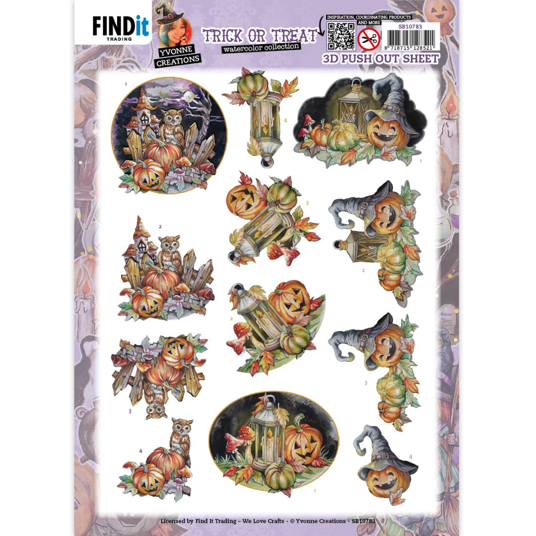 3D Push-Out - Yvonne Creations - Trick or Treat - Halloween Pumpkin 3D Push-Out - Yvonne Creations - Trick or Treat - Halloween Pumpkin