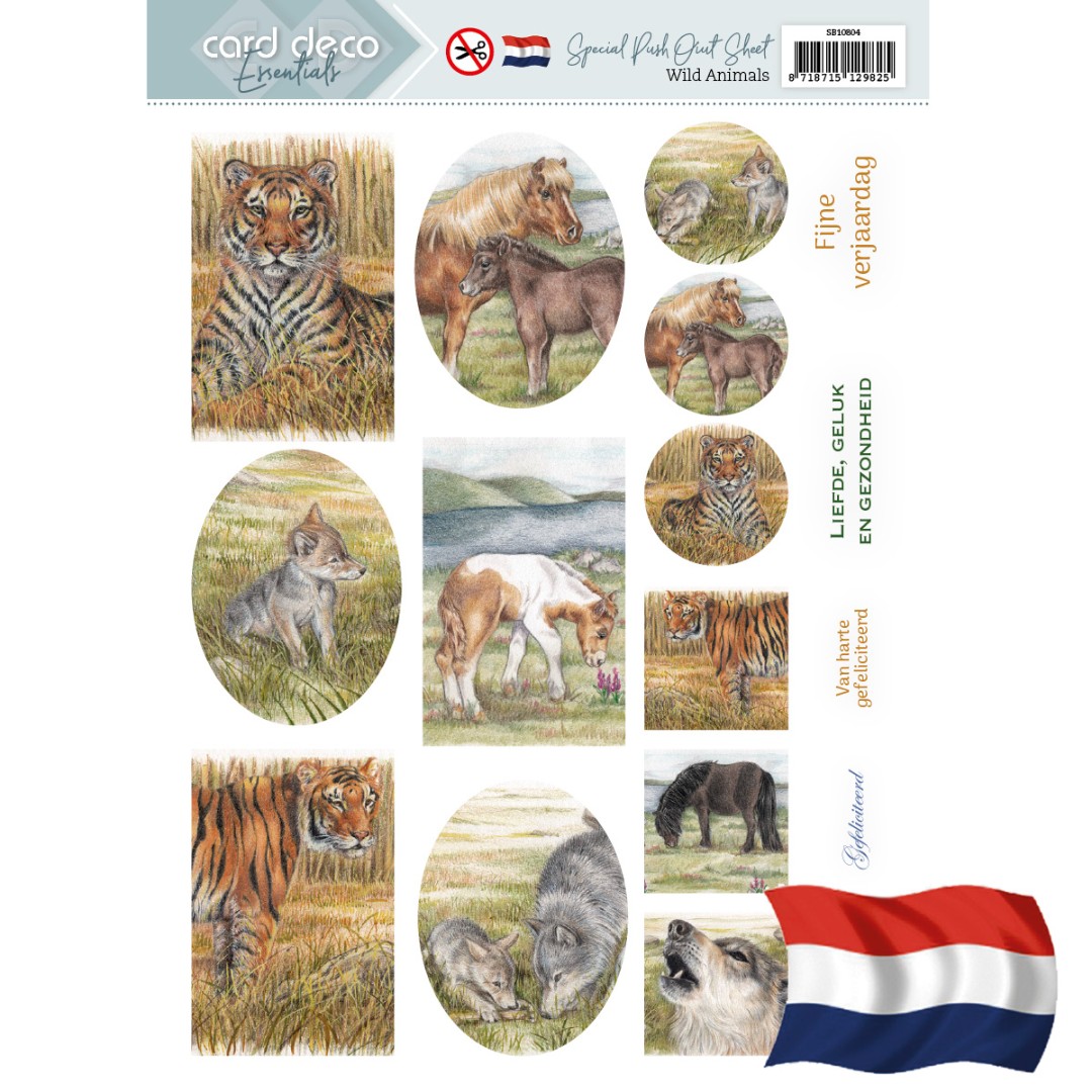 Push Out Scenery Special - Card Deco Essentials - Wild Animals - Dutch Push Out Scenery Special - Card Deco Essentials - Wild Animals - Dutch