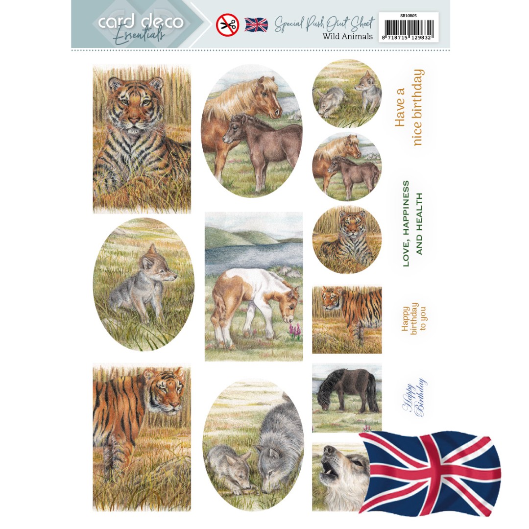 Push Out Scenery Special - Card Deco Essentials - Wild Animals - English Push Out Scenery Special - Card Deco Essentials - Wild Animals - English