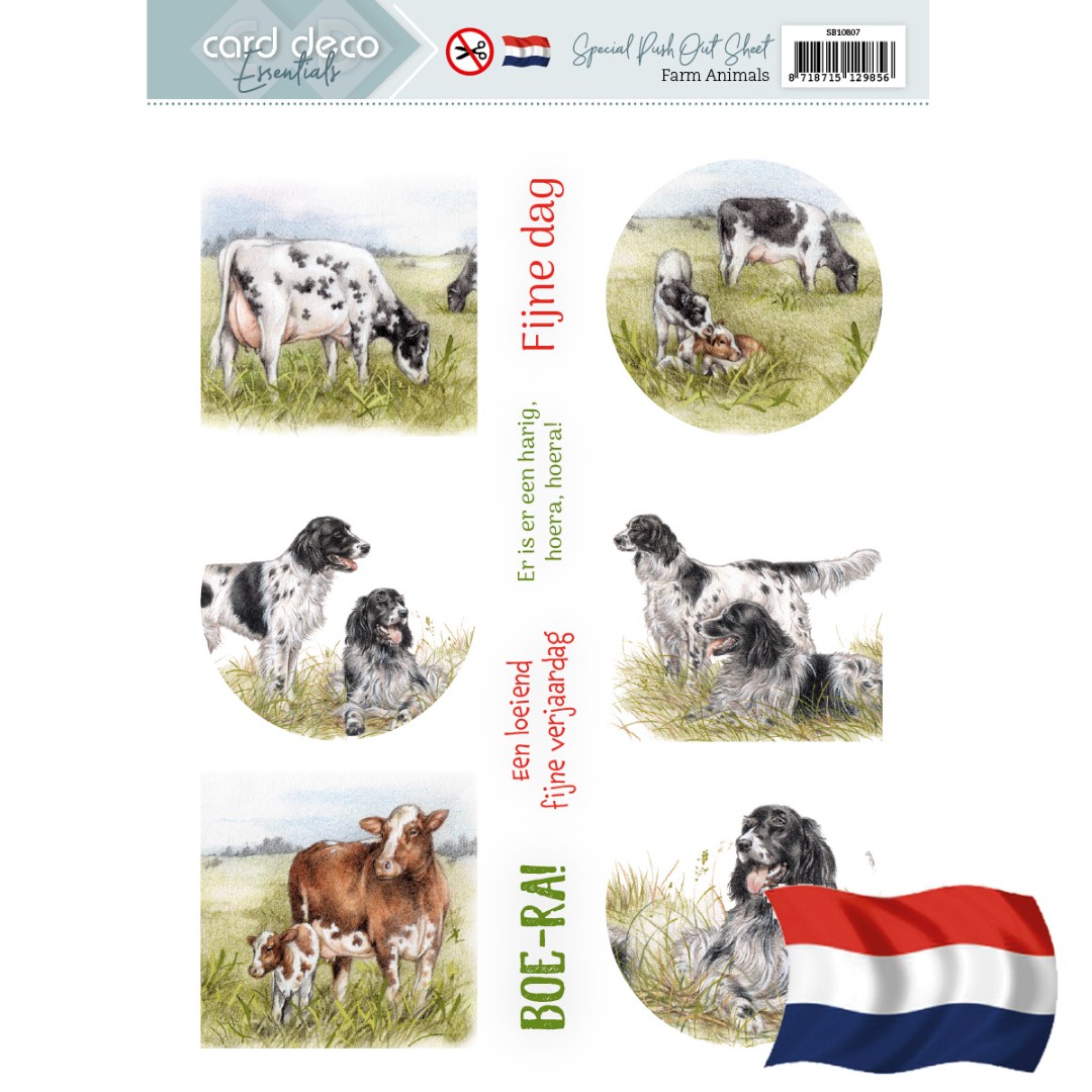 Push Out Scenery Special - Card Deco Essentials - Farm Animals - Dutch Push Out Scenery Special - Card Deco Essentials - Farm Animals - Dutch