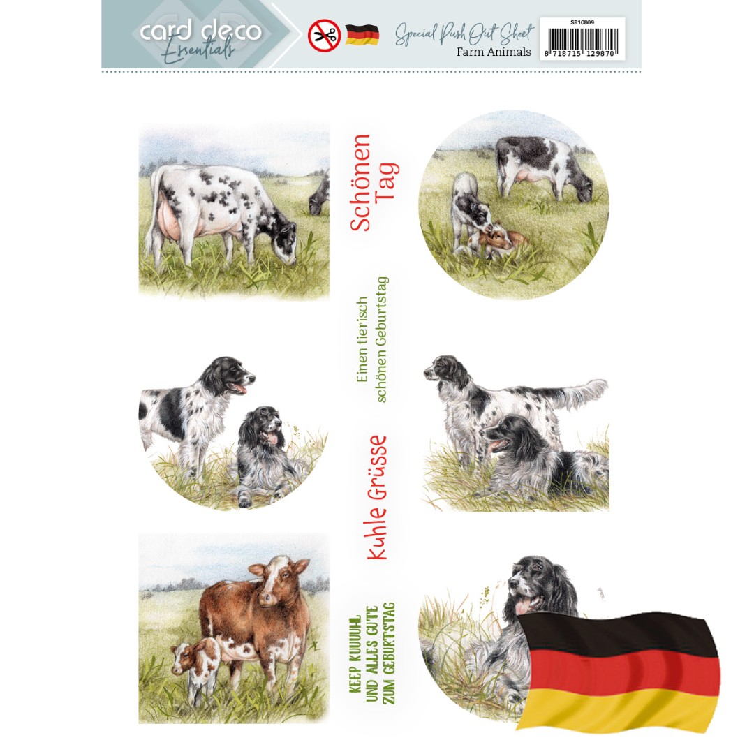 Push Out Scenery Special - Card Deco Essentials - Farm Animals - Deutsch Push Out Scenery Special - Card Deco Essentials - Farm Animals - Deutsch