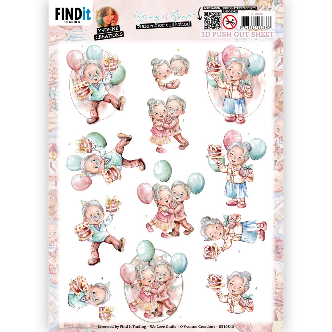 3D Push-Out - Yvonne Creations - Young at Heart - Party