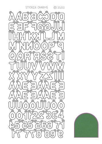 Sticker Charm ABC - Mirror Green Sticker Charm ABC - Mirror Green