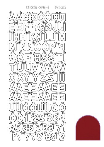 Sticker Charm ABC - Mirror Red Sticker Charm ABC - Mirror Red