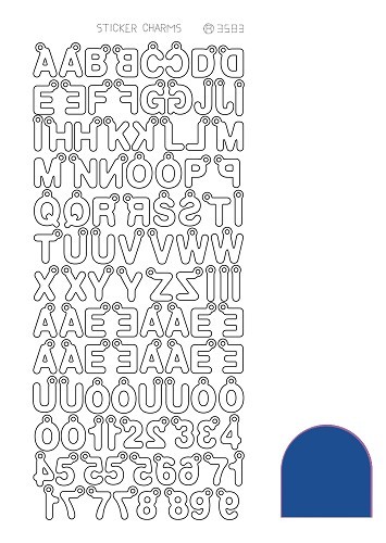 Sticker Charm ABC - Mirror Blue Sticker Charm ABC - Mirror Blue