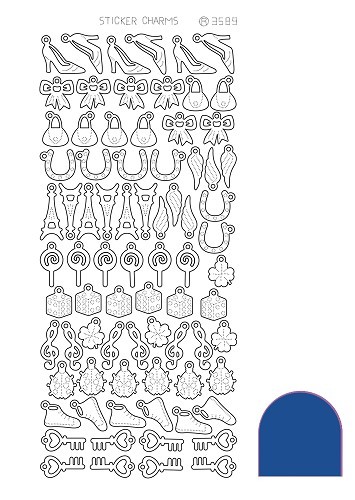 Sticker Charm Lucky - Mirror Blue Sticker Charm Lucky - Mirror Blue