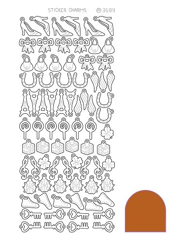 Sticker Charm Lucky - Mirror Copper Sticker Charm Lucky - Mirror Copper