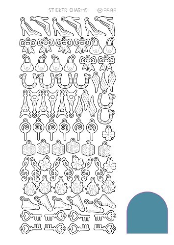 Sticker Charm Lucky - Mirror Turquoise Sticker Charm Lucky - Mirror Turquoise