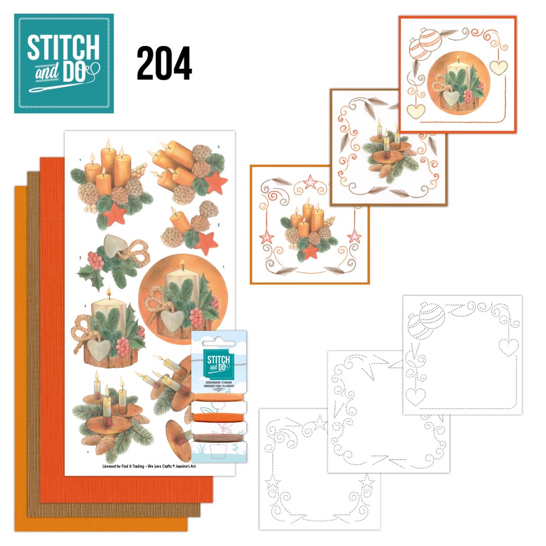 Stitch and Do 204 - Jeanine's Art - Wooden Christmas Stitch and Do 204 - Jeanine's Art - Wooden Christmas