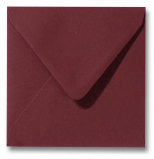 Enveloppen - bordeaux - 17 x 17 cm