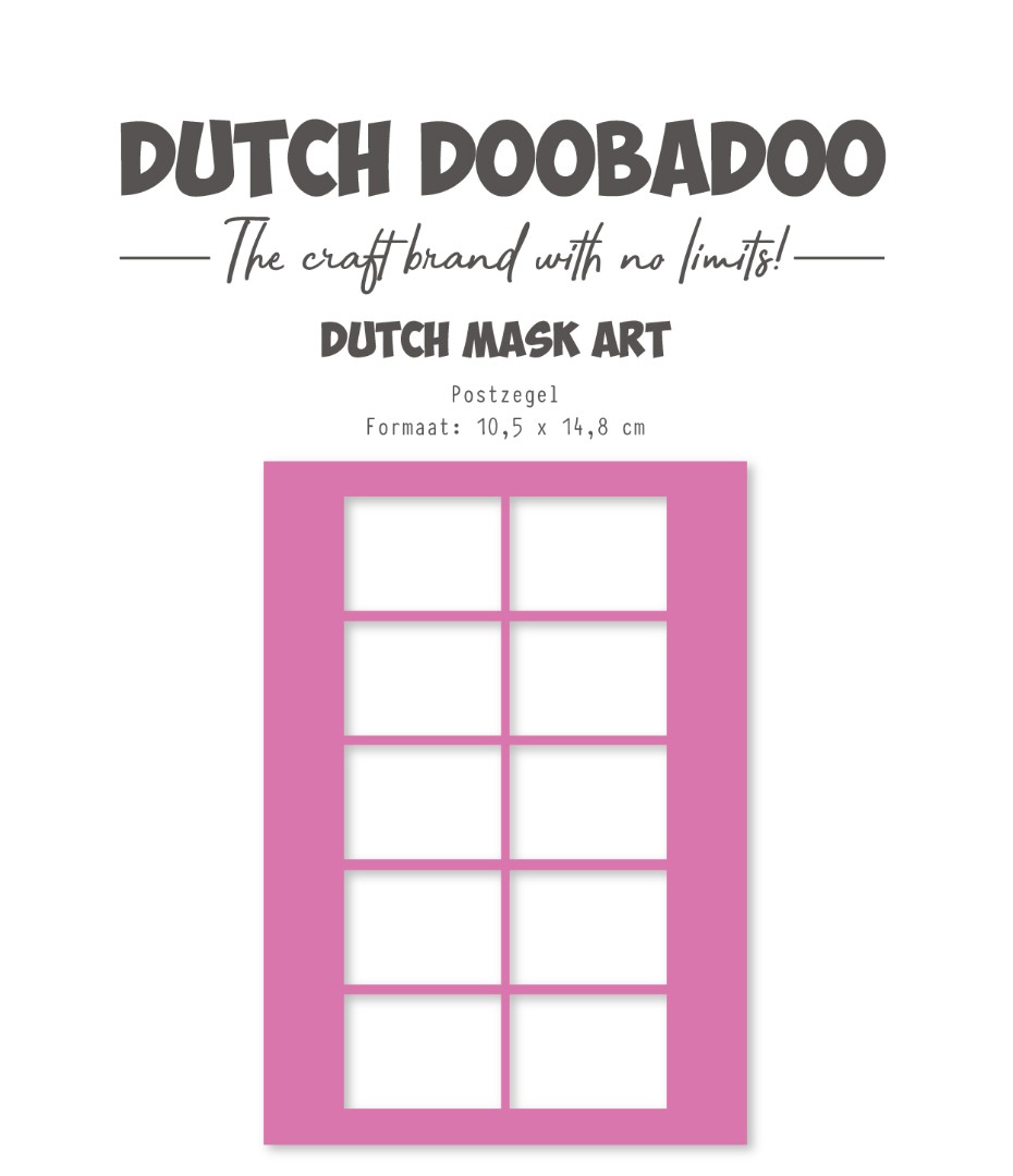 Stencil - DDBD - Dutch mask art - Postzegel Stencil - DDBD - Dutch mask art - Postzegel