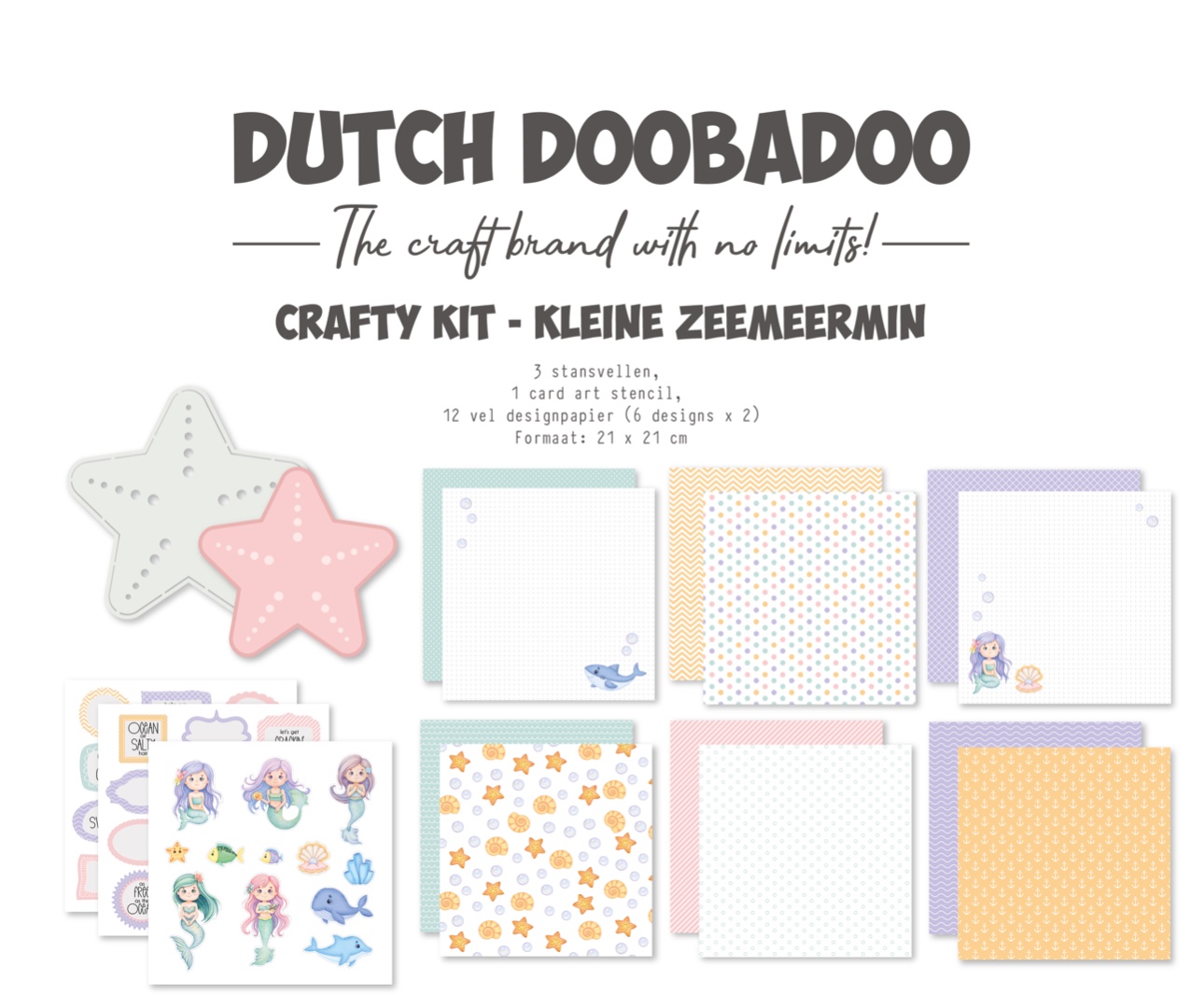DDBD Craftykit Kleine zeemeermin 21x21