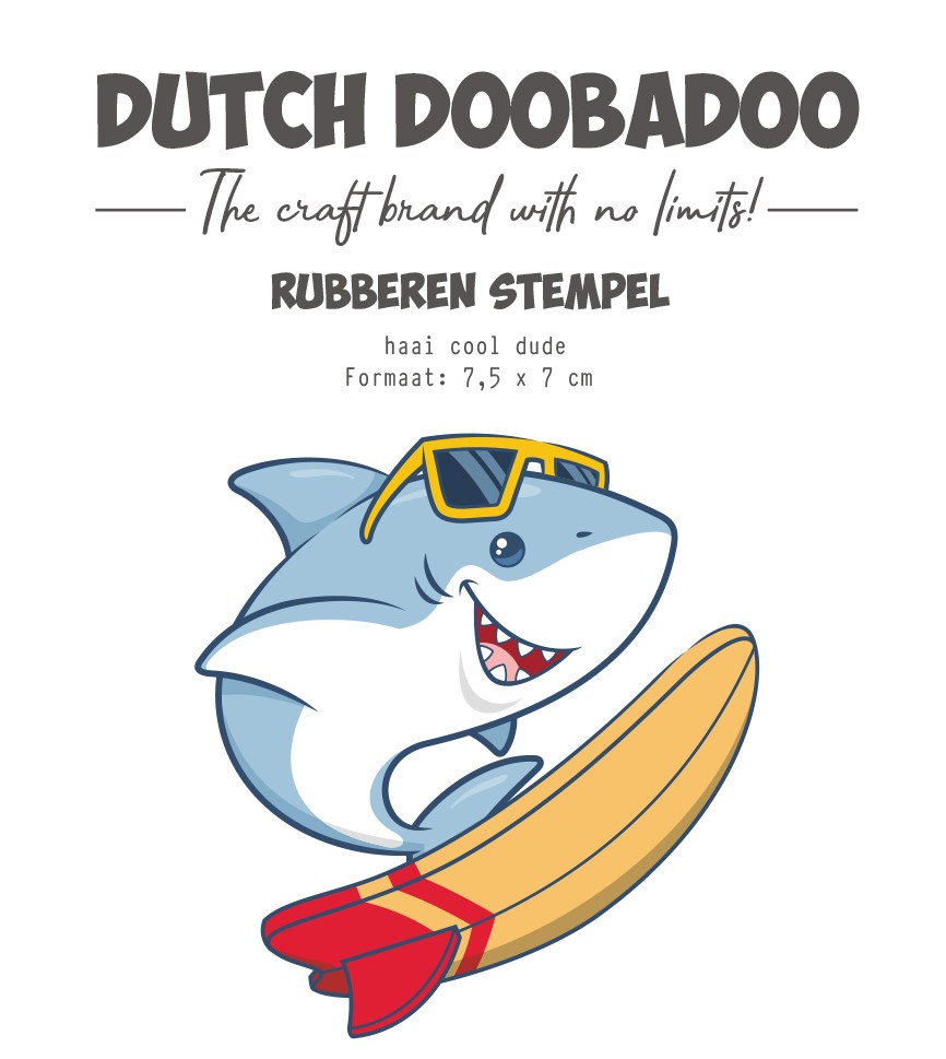 Rubber Stamp - DDBD - Haai Five - Haai cool dude Rubber Stamp - DDBD - Haai Five - Haai cool dude