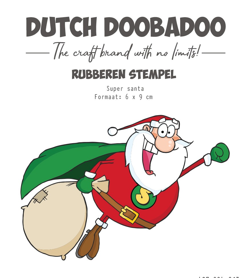 DDBD Rubber stempel Super Santa DDBD Rubber stempel Super Santa