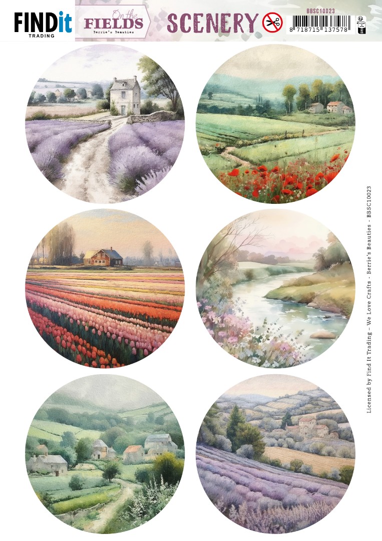 Scenery Push out - Berries Beauties - On the Fields - Round