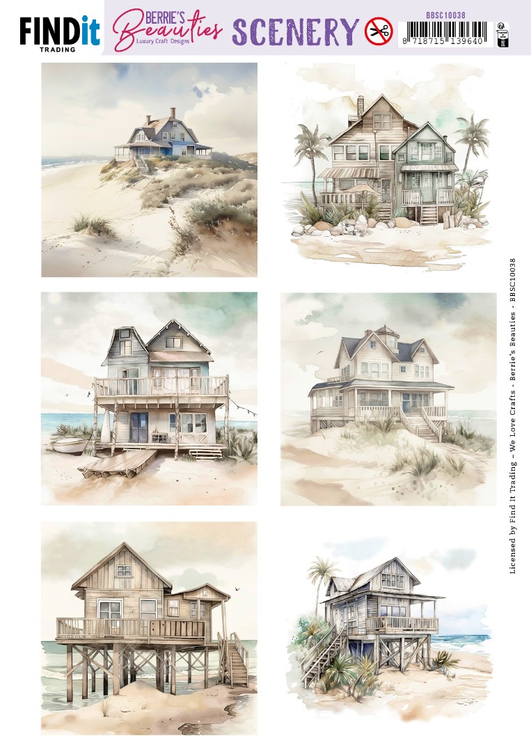 Scenery Push out - Berries Beauties - Beach House - Square Scenery Push out - Berries Beauties - Beach House - Square