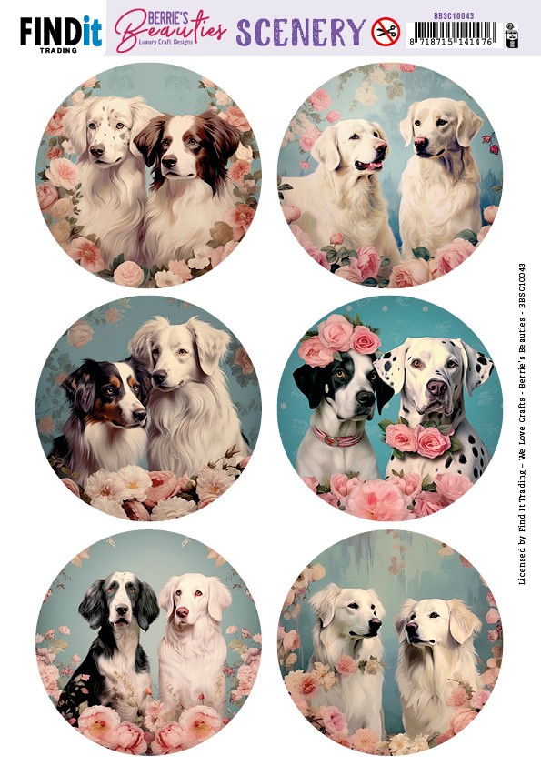 Scenery Push out - Berries Beauties - Pretty Pups - Round