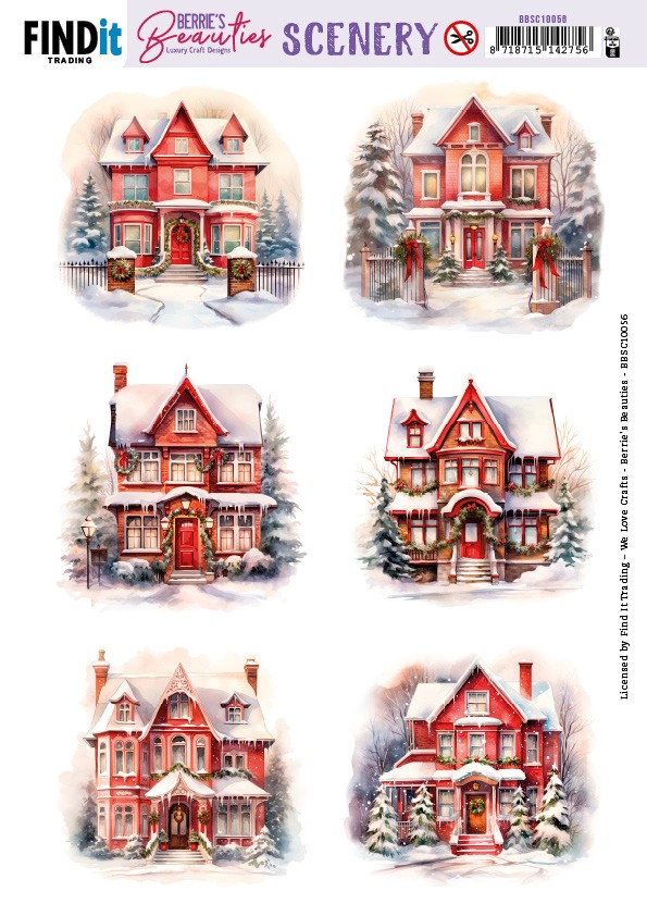 Push-Out Scenery - Berries Beauties - House - Square Push-Out Scenery - Berries Beauties - House - Square