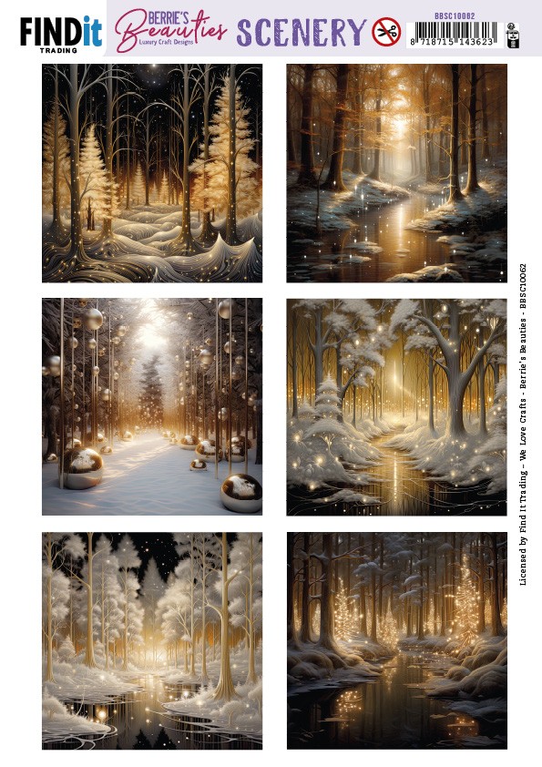 Scenery Push out - Berries Beauties - Frosted Gold Christmas 1 - Square Scenery Push out - Berries Beauties - Frosted Gold Christmas 1 - Square