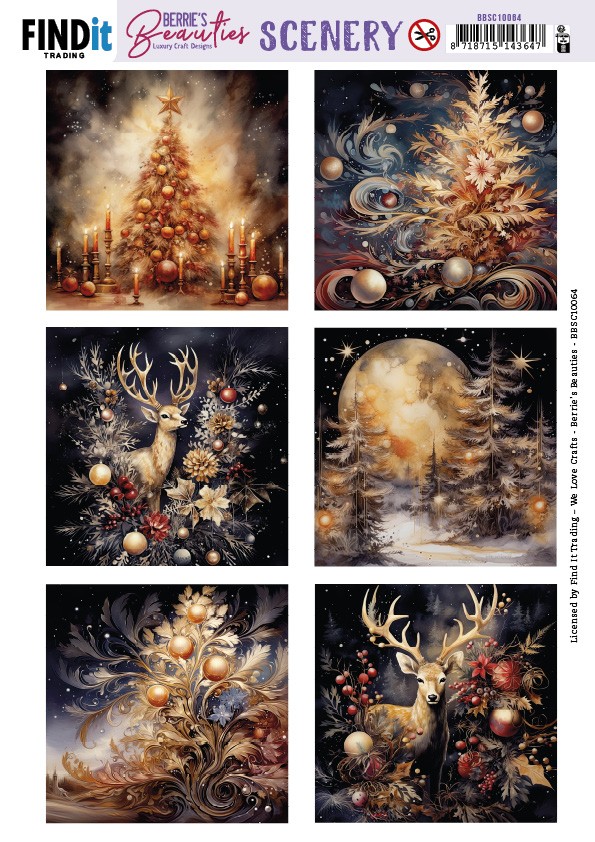 Scenery Push out - Berries Beauties - Frosted Gold Christmas 2 - Square Scenery Push out - Berries Beauties - Frosted Gold Christmas 2 - Square