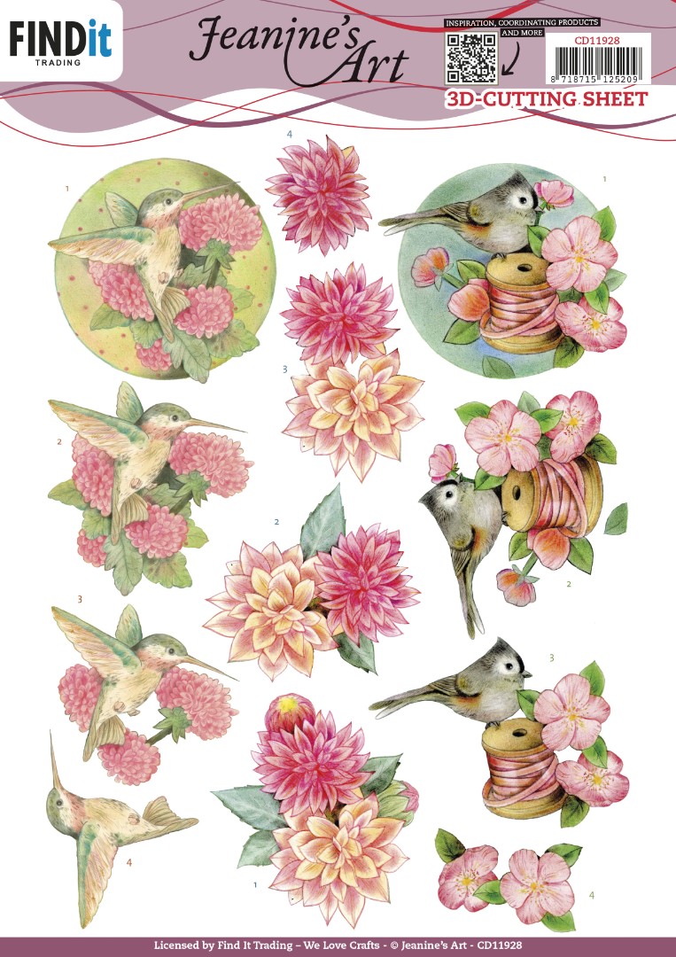 3D Cutting Sheets - Jeanine's Art - Pink Ribbon Spool