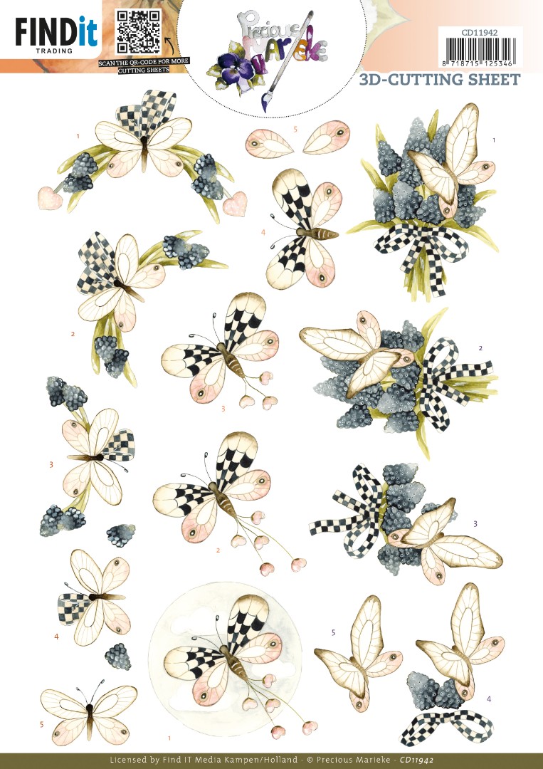 3D Cutting Sheet - Precious Marieke - Grape Hyacinth