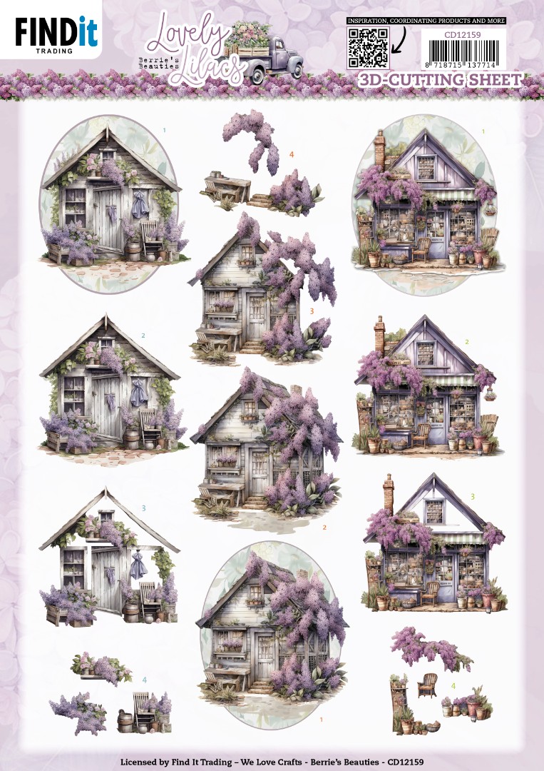 3D Cutting Sheets - Berries Beauties - Lovely Lilacs - Lovely Houses 3D Cutting Sheets - Berries Beauties - Lovely Lilacs - Lovely Houses