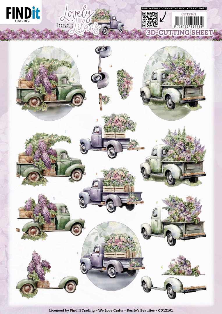 3D Cutting Sheets - Berries Beauties - Lovely Lilacs - Lovely Cars 3D Cutting Sheets - Berries Beauties - Lovely Lilacs - Lovely Cars