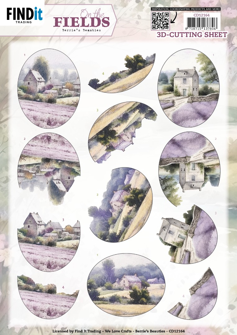 3D Cutting Sheets - Berries Beauties - On the Fields - Lavender